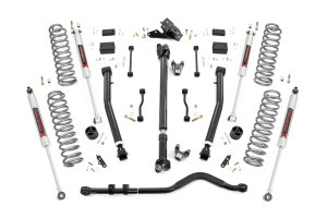 Jeep Wrangler JL Suspension Lift Kit - Front + Rear - Rough Country - 3.5 Inch, Adjustable Lower Control Arms, M1 Monotube Shocks, Linear Coil Springs - '18-'23 Jeep Wrangler JL Suspension Lift Kit - Front + Rear - Rough Country - 3.5 Inch, Adjustable Lower Control Arms, M1 Monotube Shocks, Linear Coil Springs - '18-'23